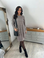 Chocolate Geometric Dress Maddie